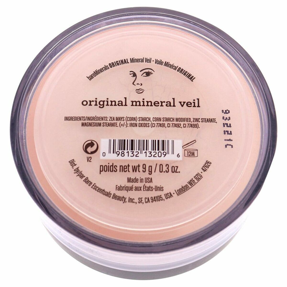 Make-up Fixing Powders bareMinerals Mineral Veil Original 9 g makeup emballage