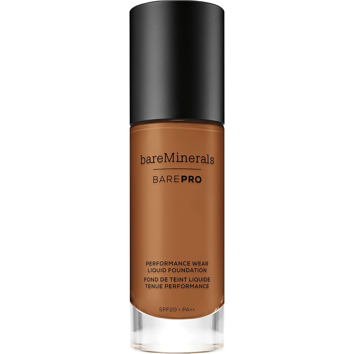 Flydende Make Up Base bareMinerals Barepro Maple Spf 20 30 ml produktemballage