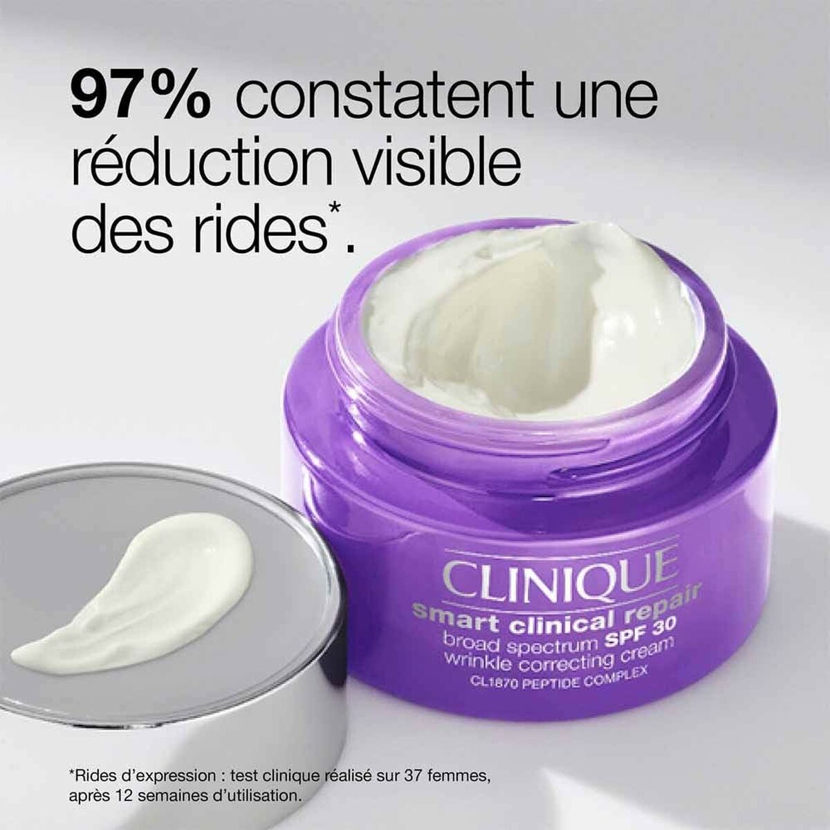 Anti-rynkecreme Clinique Smart Clinical Spf 30 50 ml til kvinder hudplejeemballage