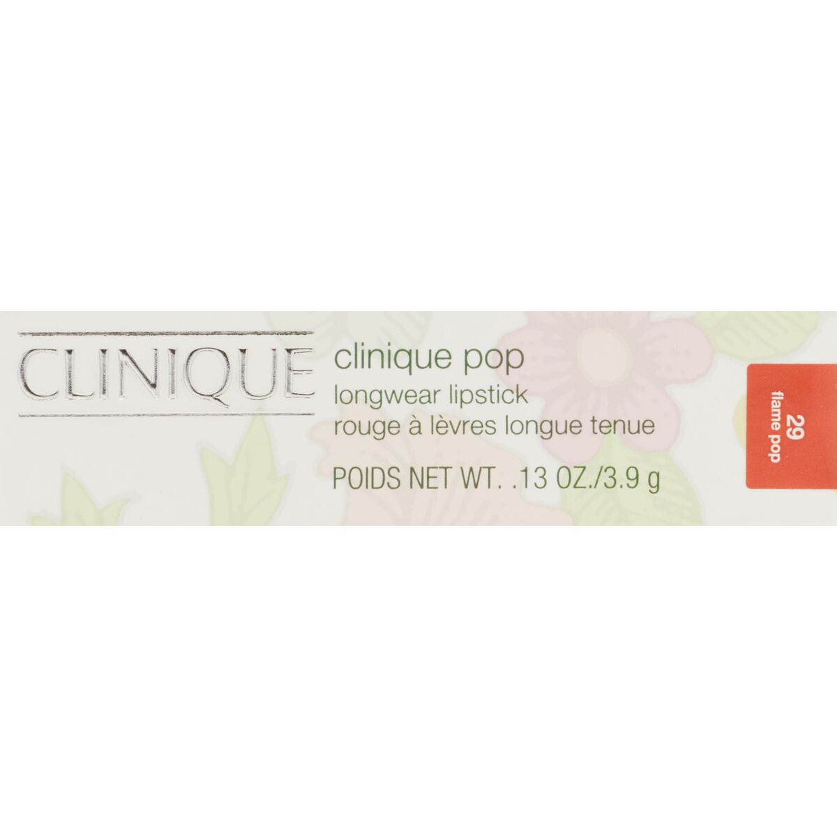 Læbestift Clinique POP LONGWEAR Orange Flame Pop 3,9 g 3,9 g makeup-emballage