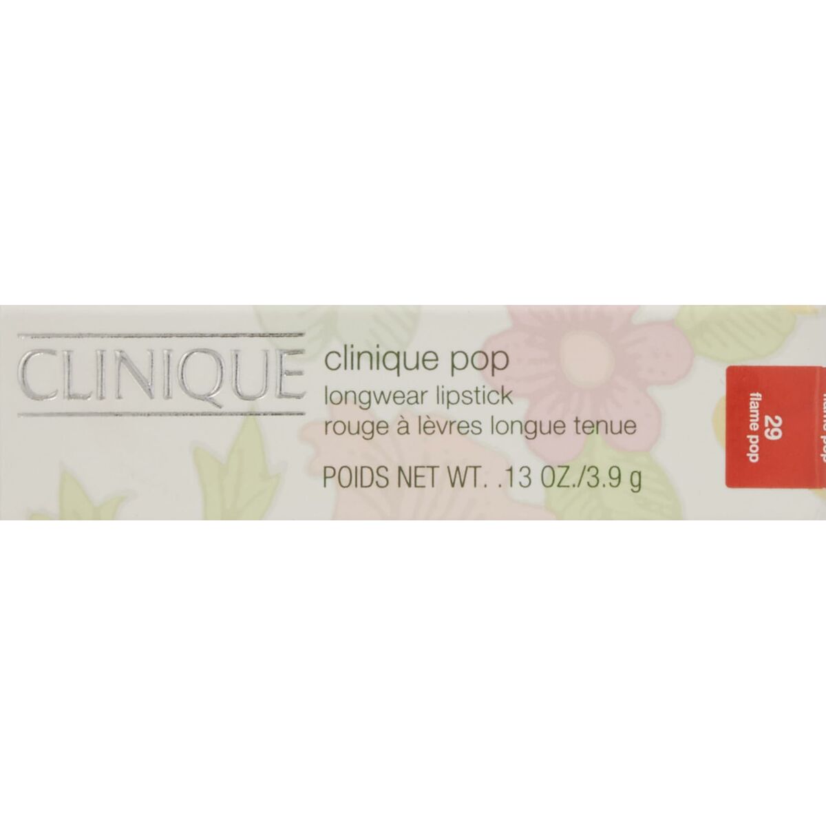 Læbestift Clinique POP LONGWEAR Orange Flame Pop 3,9 g 3,9 g makeup-emballage