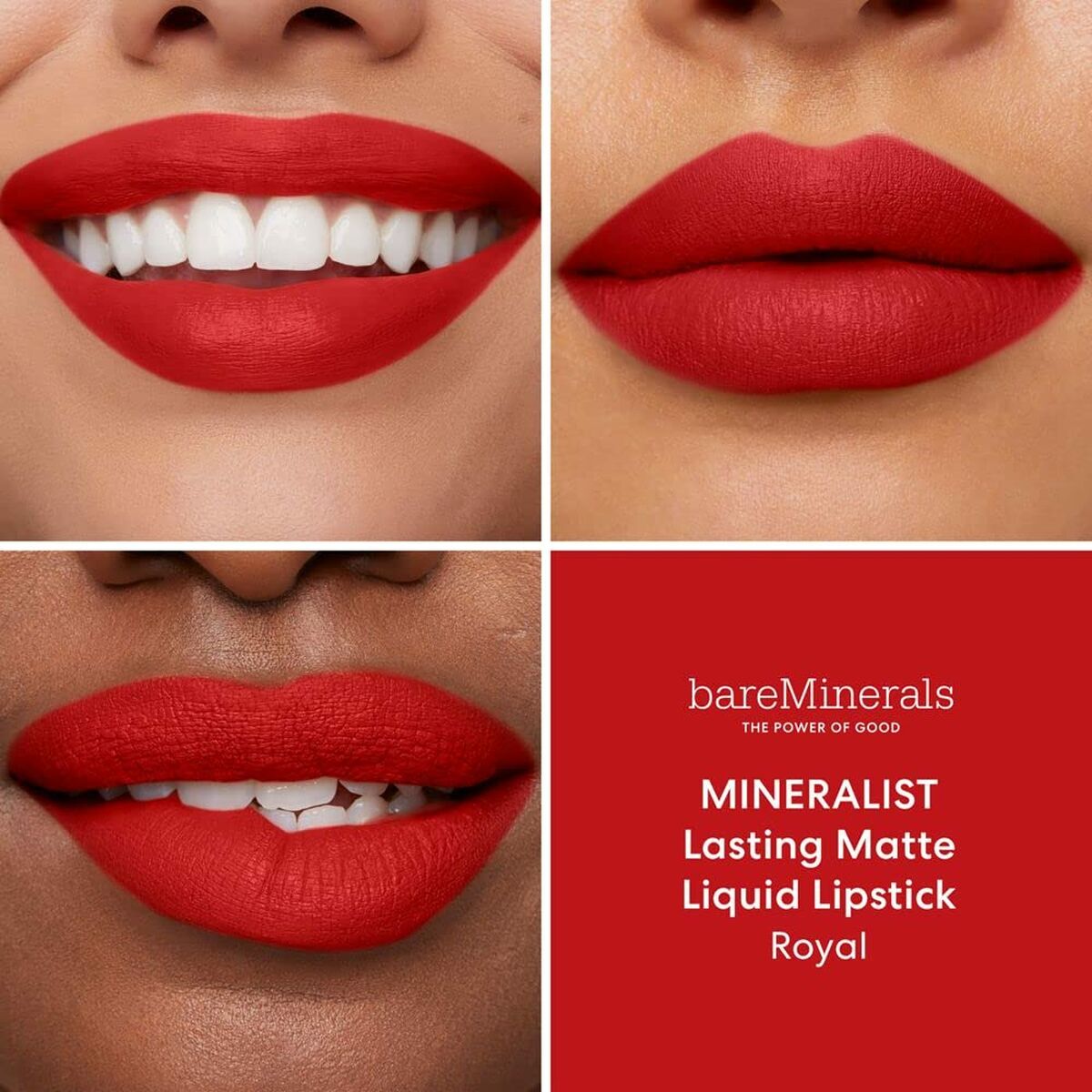Flydende læbestift bareMinerals Mineralist Royal 4 ml makeup emballage