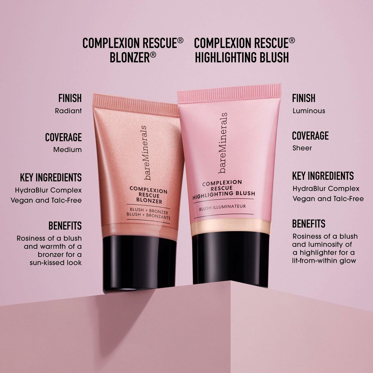 Sæt bareMinerals COMPLEXION RESCUE produktemballage
