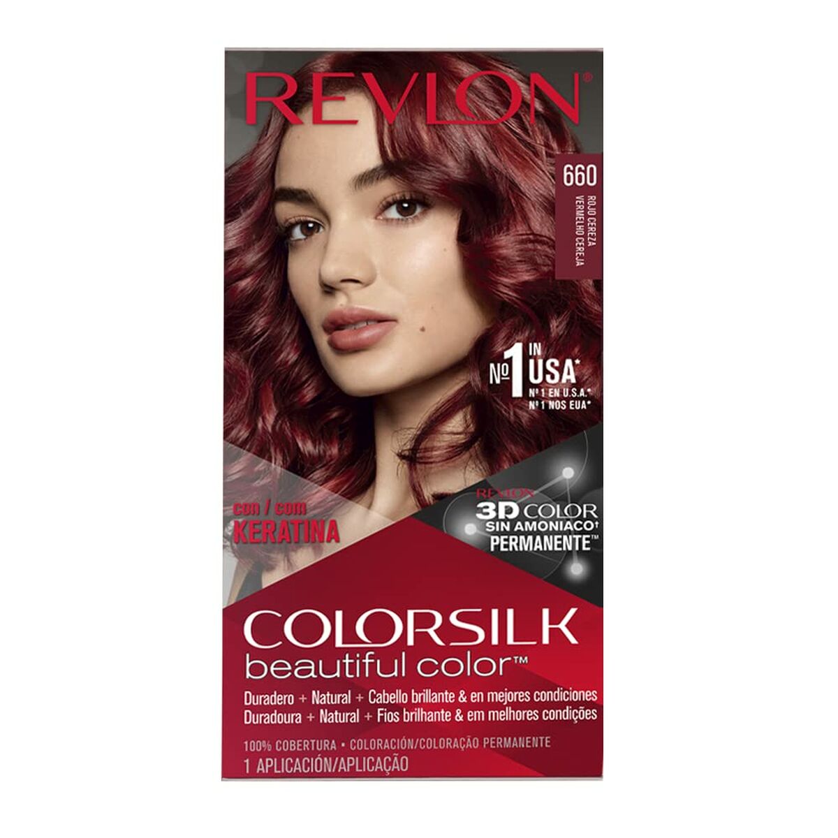 Permanent Dye Revlon Colorsilk Nº 66 Kirsebærrød til kvinder produktemballage