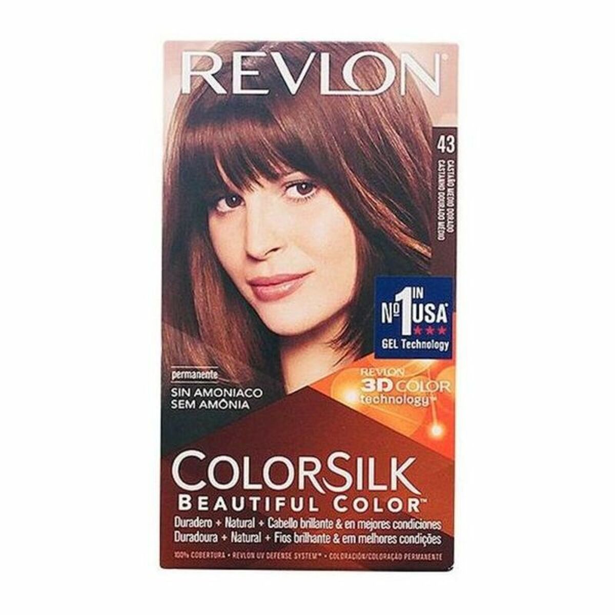 Farve uden ammoniak Revlon CS Gyldenbrun Nº 43-Castano Medio Dorado (1 enhed) til kvinder produktemballage