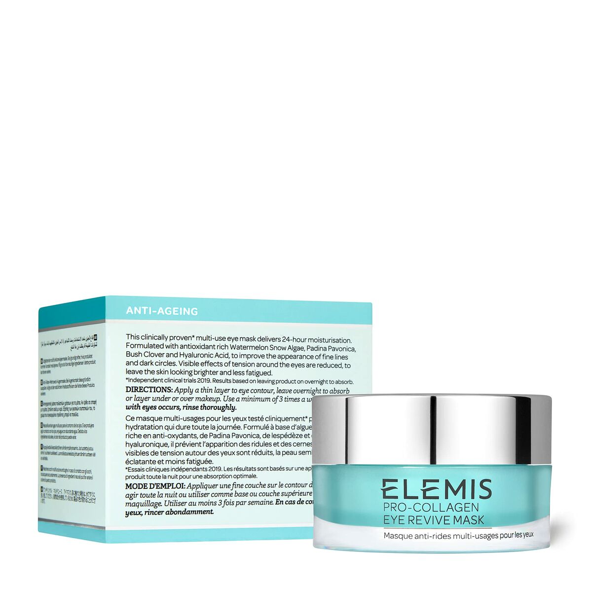 Anti-rynke maske til øjenområdet Elemis Eye Revive Mask 15 ml til kvinder maske emballage
