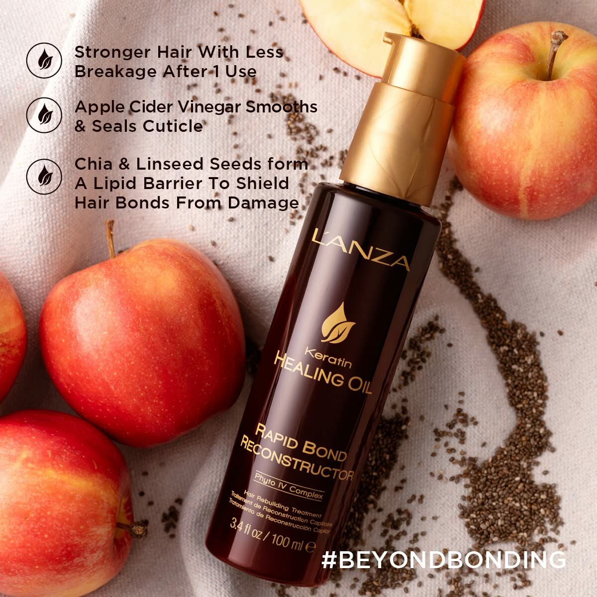 Styling Cream L'ANZA Keratin Healing Oil 100 ml hudplejeemballage