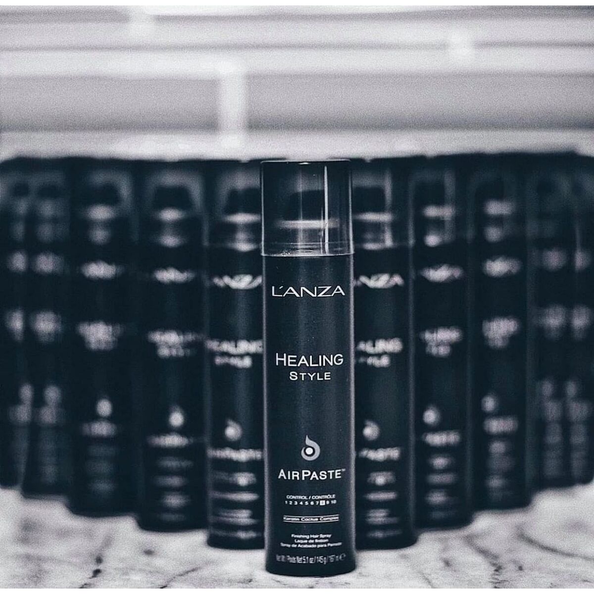 Hårspray L'ANZA Healing Style produktemballage