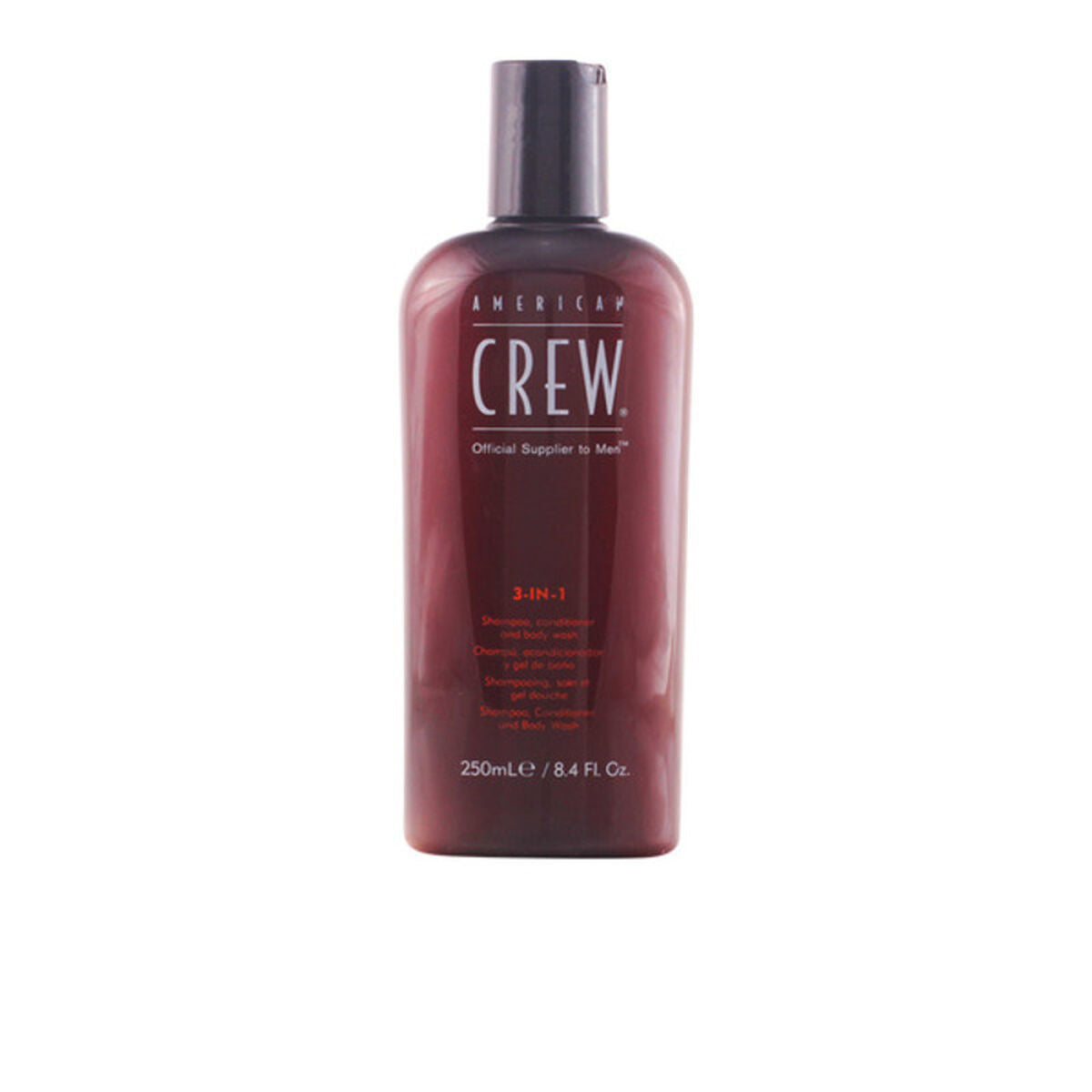 Shampoo American Crew 250 ml 3-i-1 Shower Gel for Men shampooflaske
