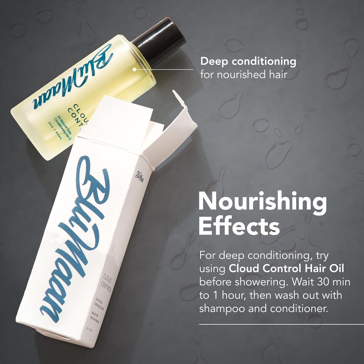 Hårolie Blumaan Cloud Control 60 ml til mænd produktemballage