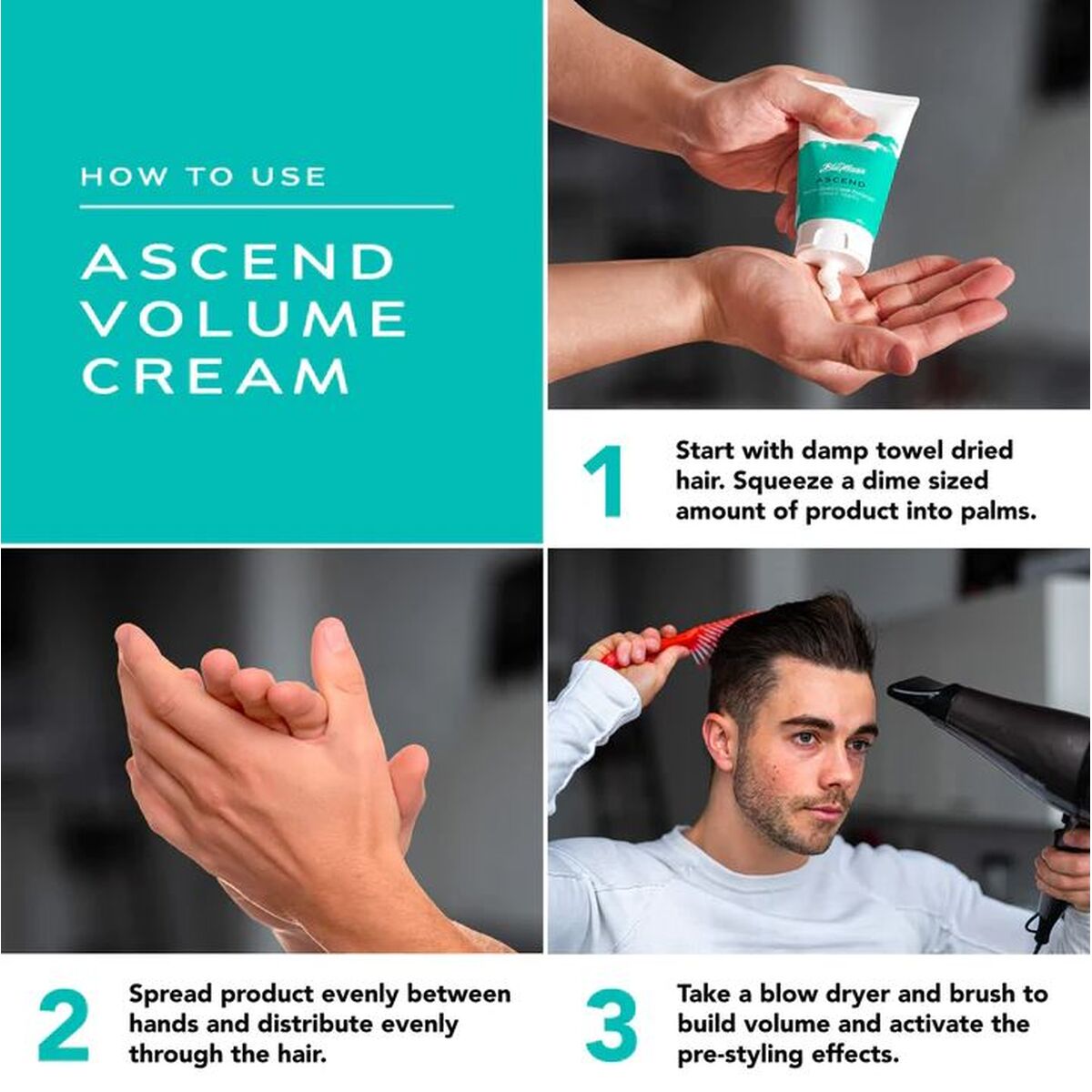 Medium Hold Setting Crème Blumaan Ascend Volume 100 ml produktemballage