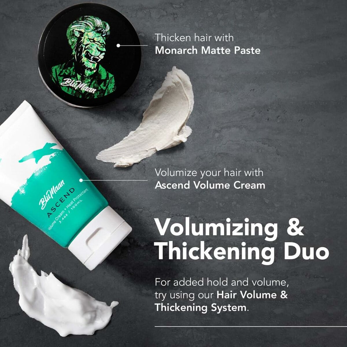 Medium Hold Setting Crème Blumaan Ascend Volume 100 ml produktemballage