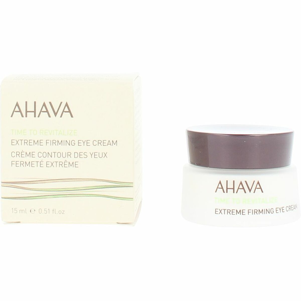 Creme til øjenområdet Ahava TID TIL AT REVITALISERE 15 ml hudplejeemballage