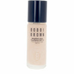 Flydende makeup base Bobbi Brown VÆGTløs hud sand Spf 15 30 ml produktemballage