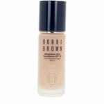 Flydende make-up base Bobbi Brown VÆGTløs hud honning Spf 15 30 ml produktemballage
