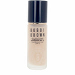 Flydende make-up base Bobbi Brown VÆGTløs hud Ivory Spf 15 30 ml produktemballage