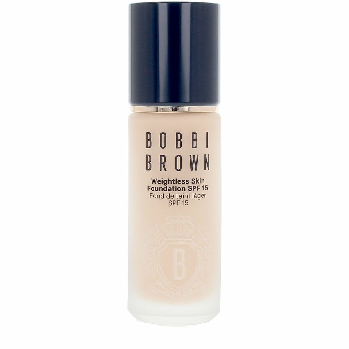 Flydende Make Up Base Bobbi Brown VÆGTløs hud Neutral Sand Spf 15 30 ml produktemballage