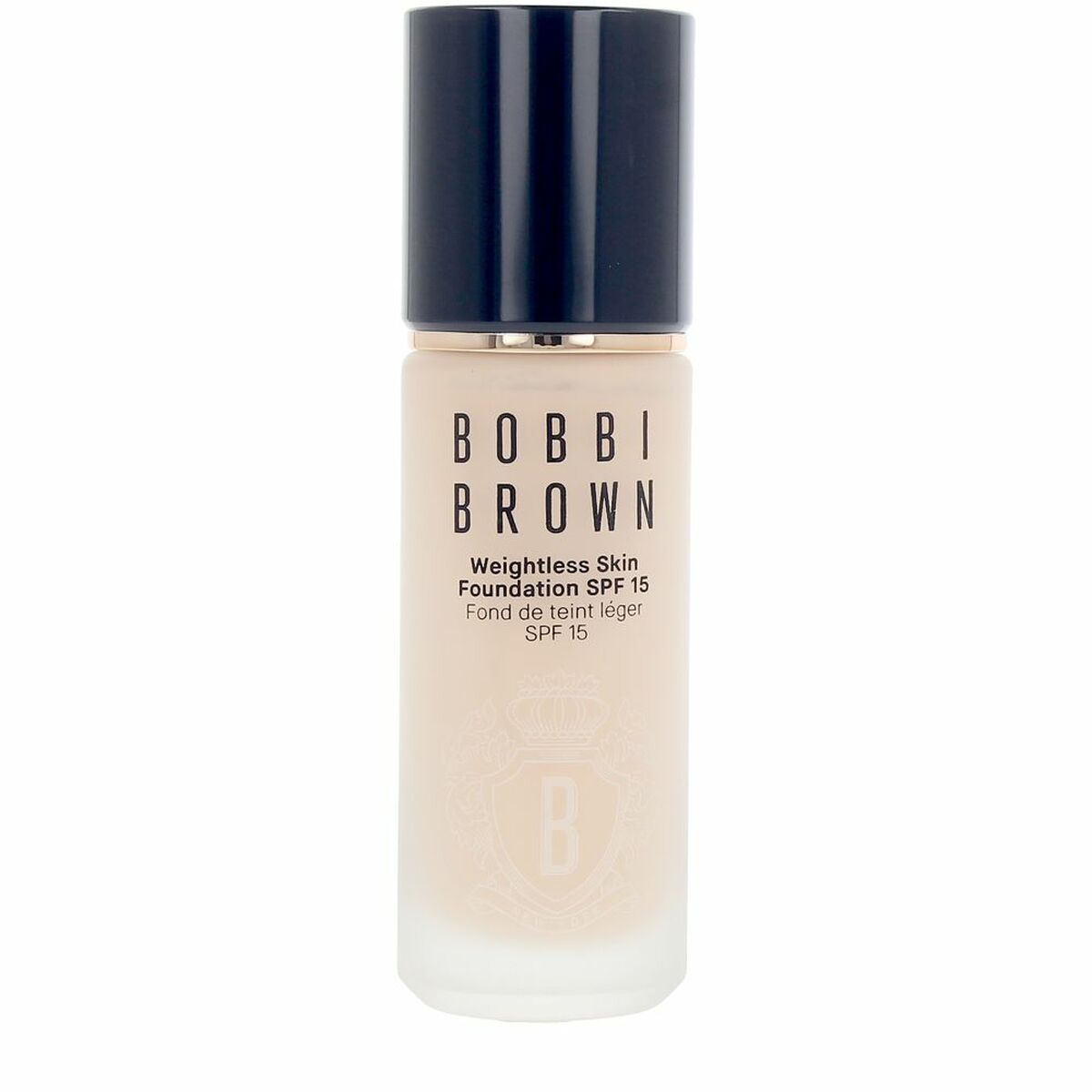 Flydende makeup base Bobbi Brown VÆGTløs hud Neutral Alabaster Spf 15 30 ml produktemballage