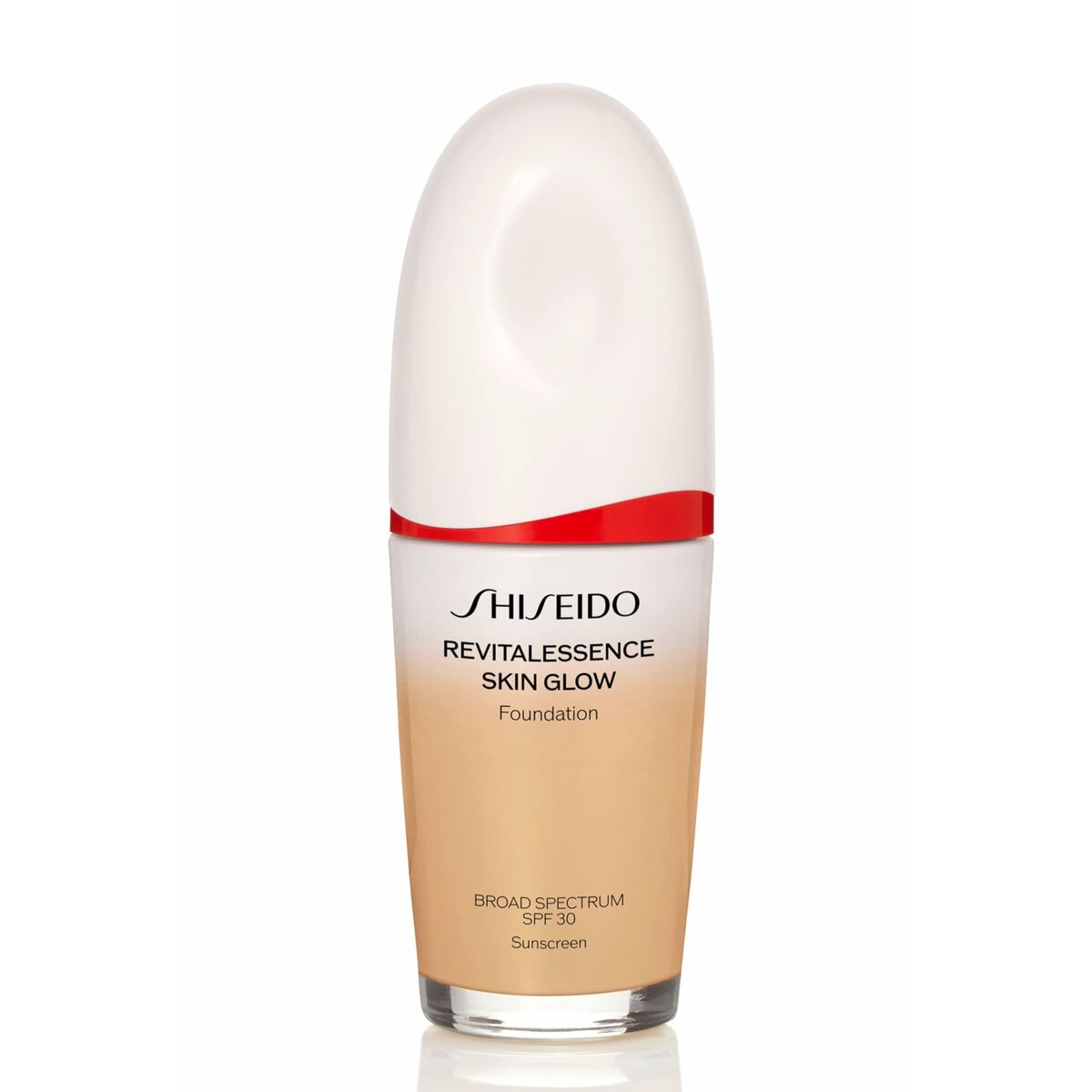 Flydende Make Up Base Shiseido Revitalessence Skin Glow Nº 320 30 ml produktemballage