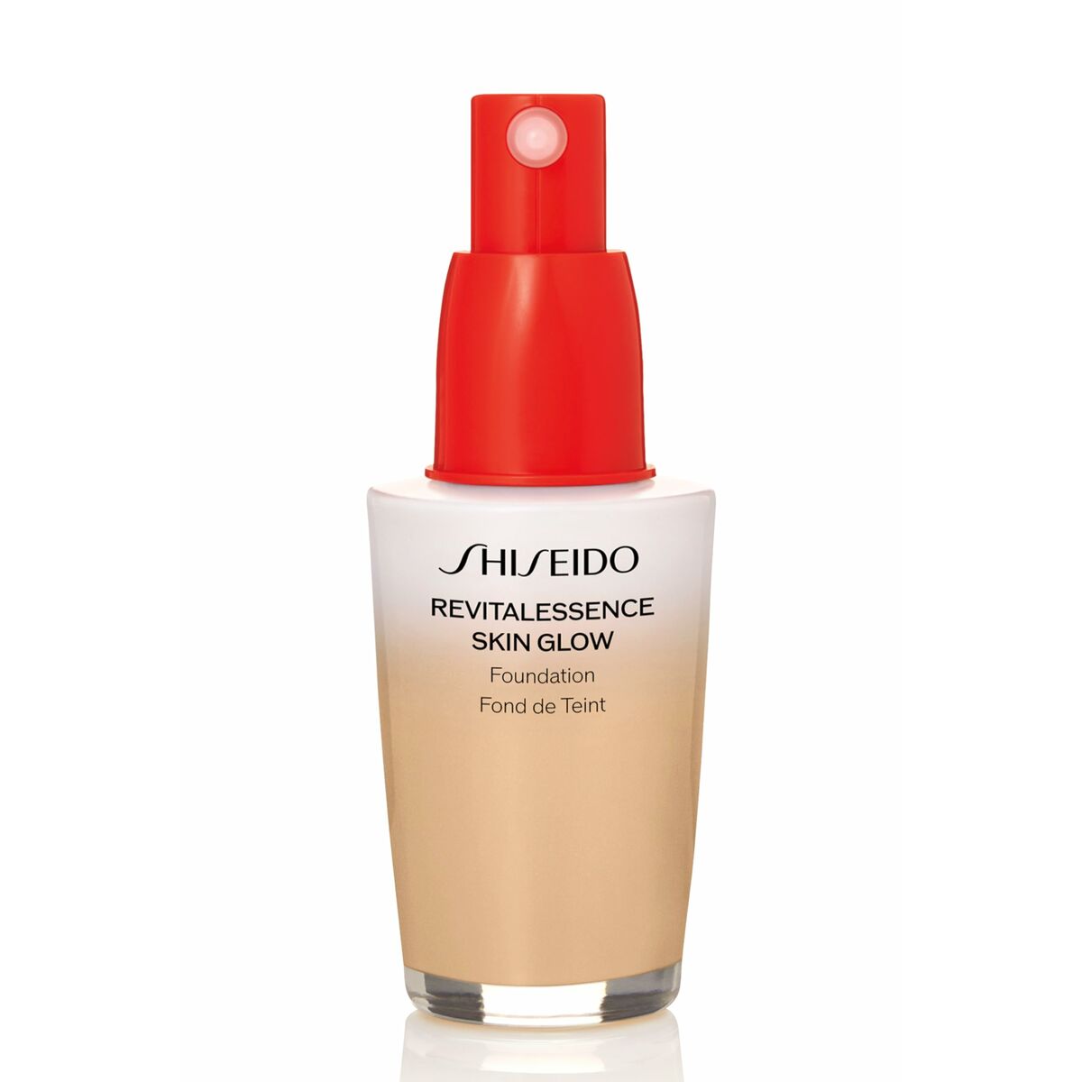 Flydende Make Up Base Shiseido Revitalessence Skin Glow Nº 320 30 ml produktemballage