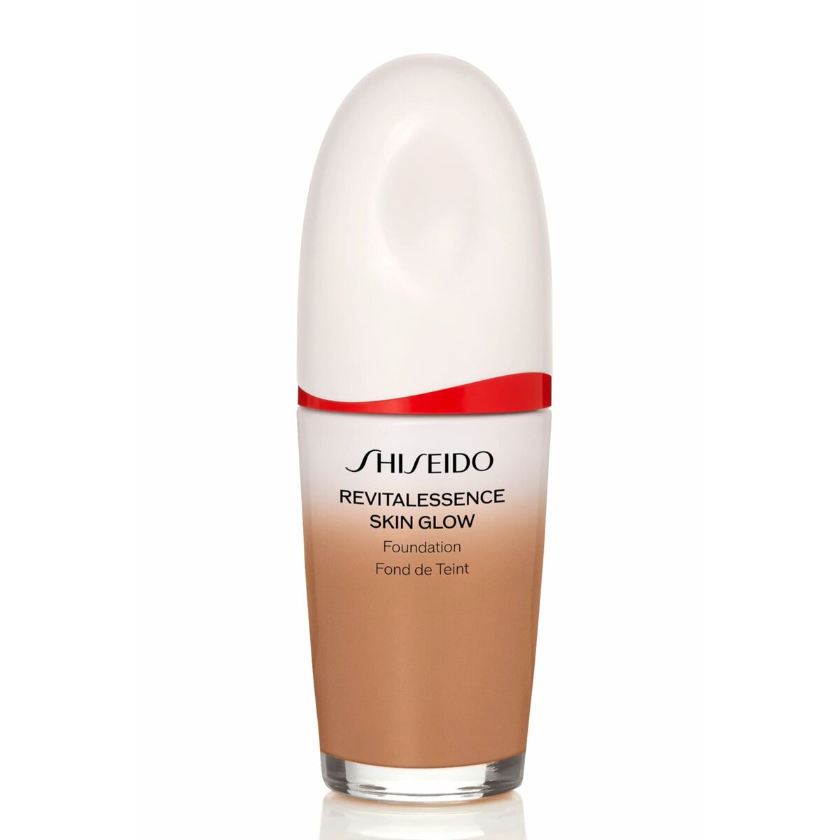 Flydende make-up base Shiseido Revitalessence Skin Glow Nº 410 30 ml produktemballage