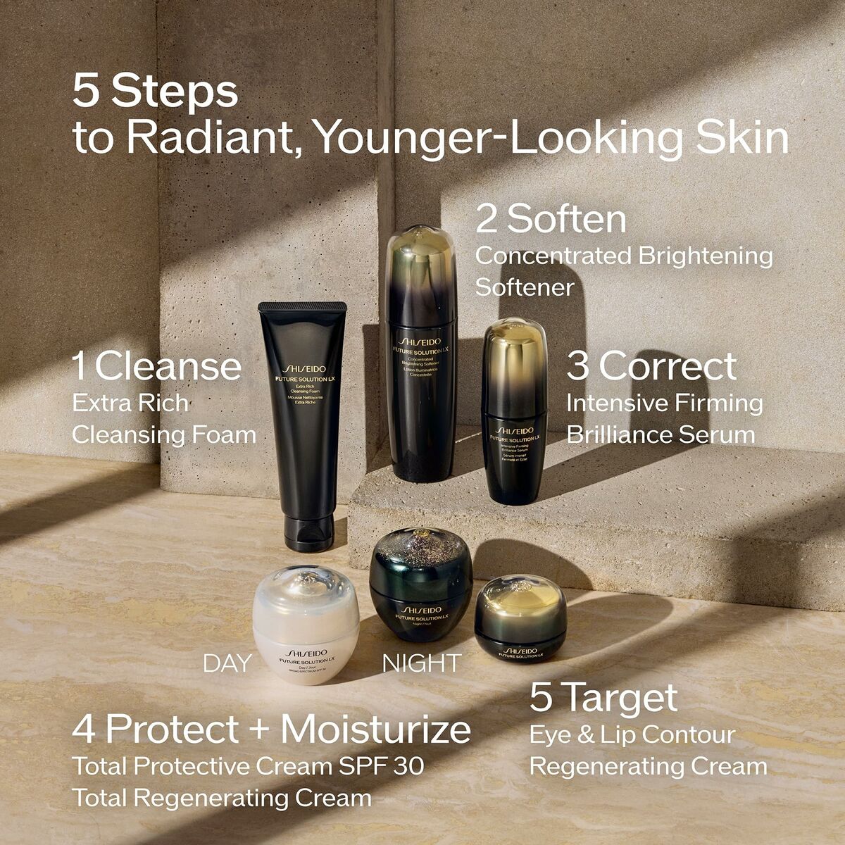 Ansigtscreme Shiseido FUTURE SOLUTION LX 50 ml til kvinder hudpleje emballage