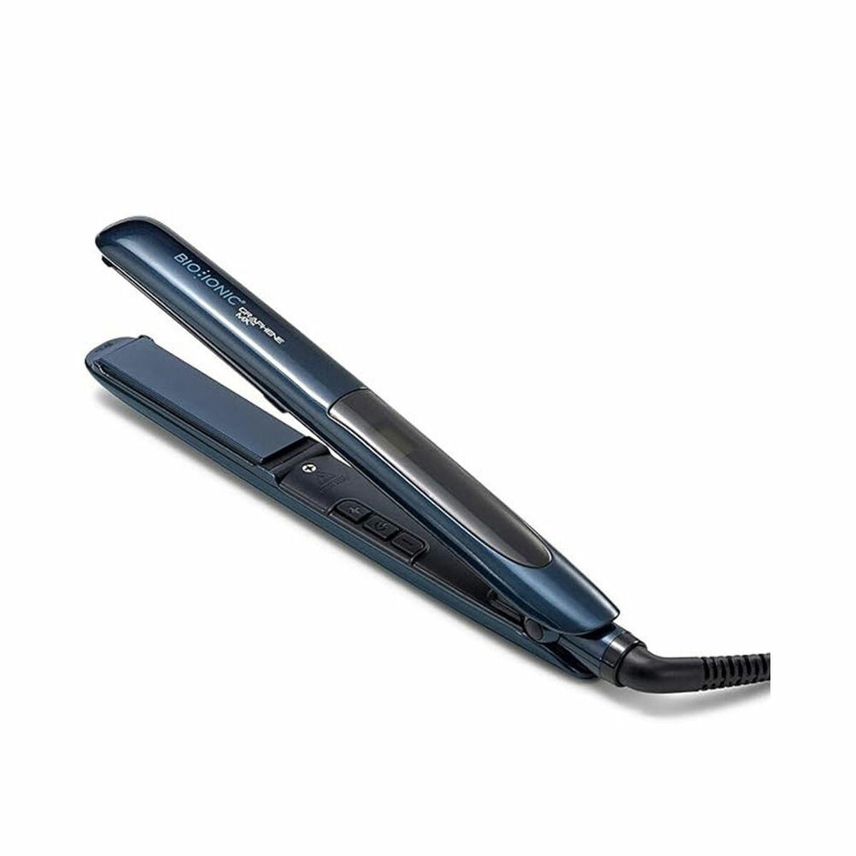 Glattemiddel Bio Ionic GRAPHENE MX pro styler Blå produktemballage