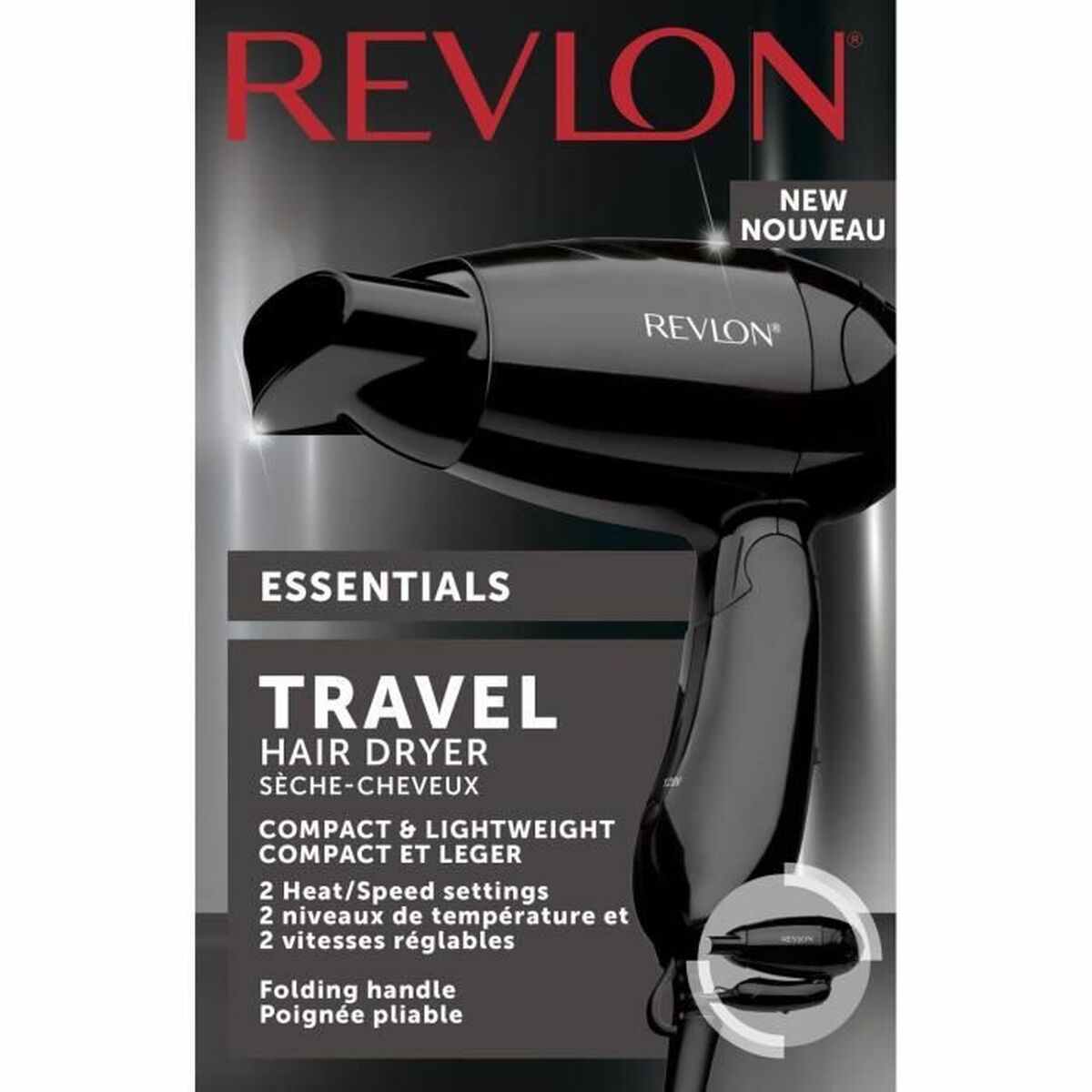 Hårtørrer Revlon RVDR5305E 1200W Sort 1200 W produktemballage