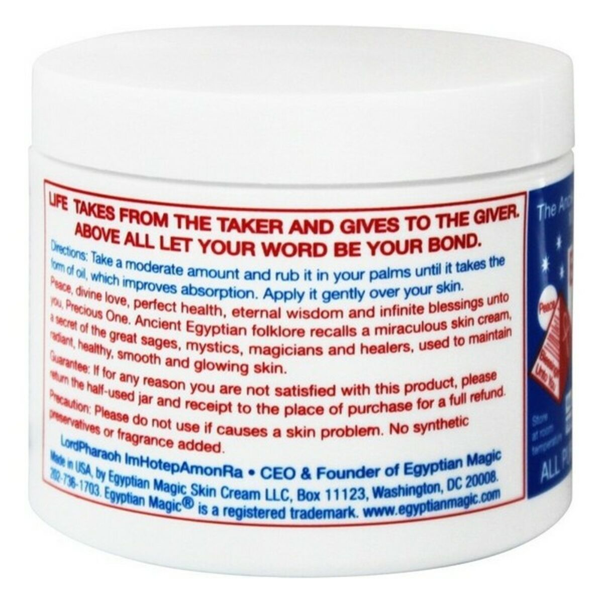Facial Cream Egyptian Magic 1 118 ml hudplejeemballage