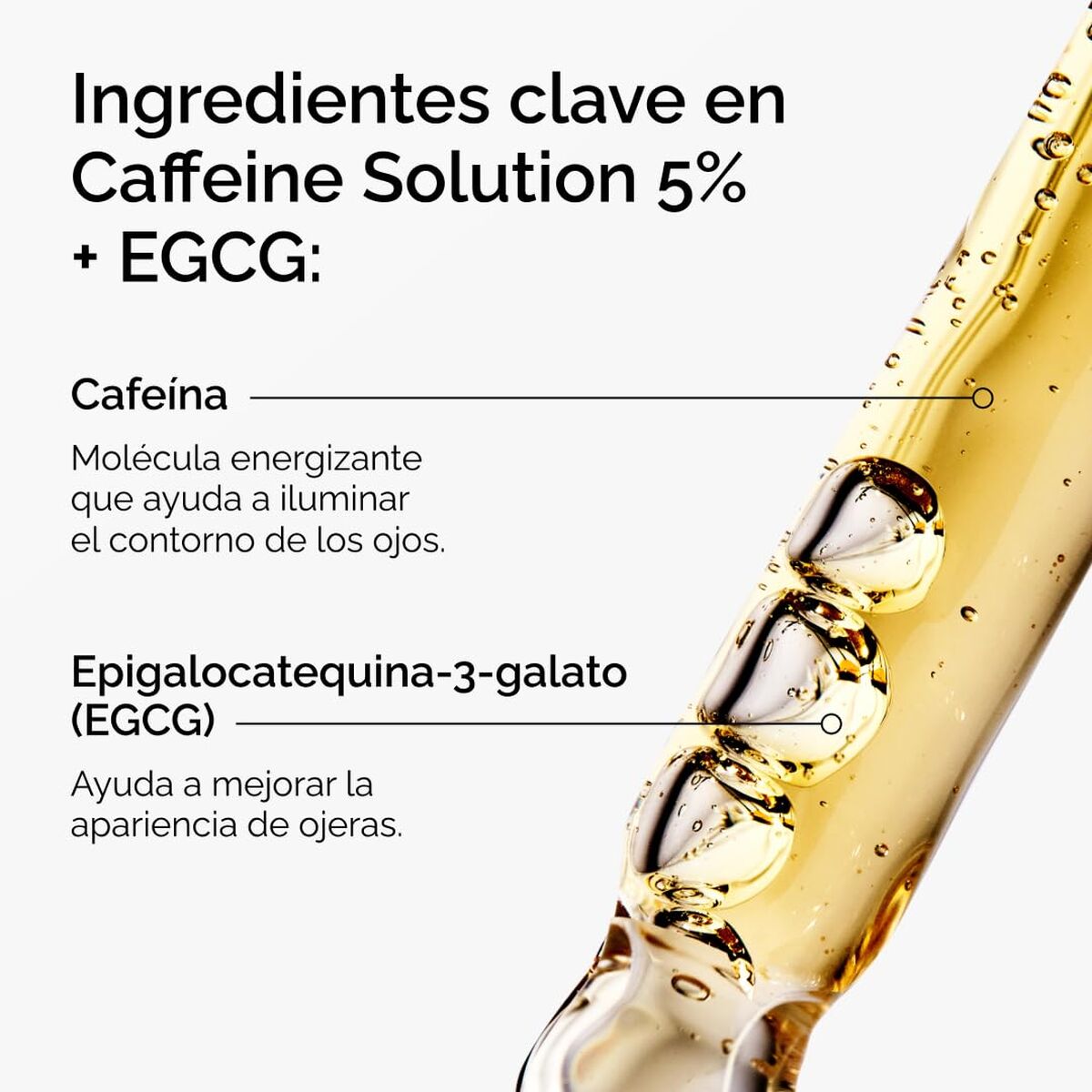 Creme til øjenområdet Den almindelige koffeinopløsning 5% + EGCG 30 ml hudplejeemballage