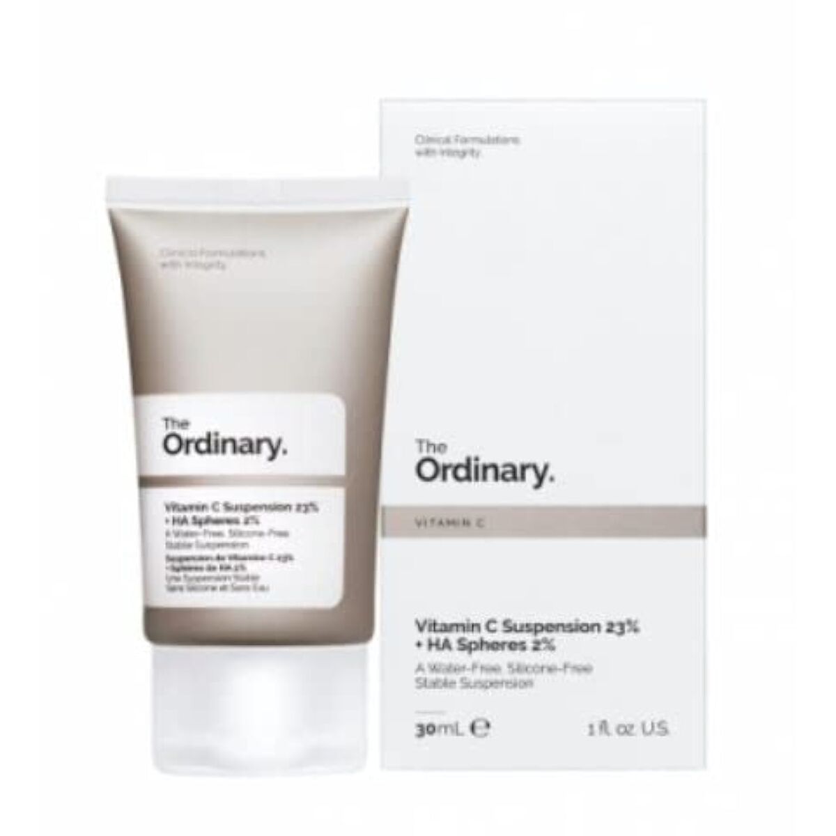 Dagcreme The Ordinary C-VITAMIN SUSPENSION 23% + HA-kugler 2% 30 ml hudplejeemballage