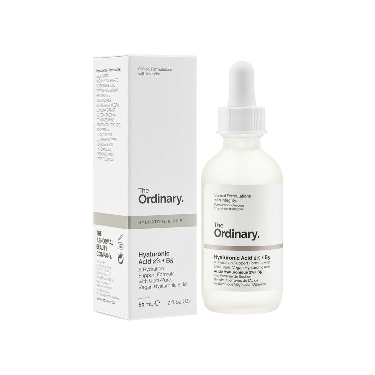 Ansigtsserum Den almindelige HYALURONSYRE 2% + B5 60 ml serumflaske