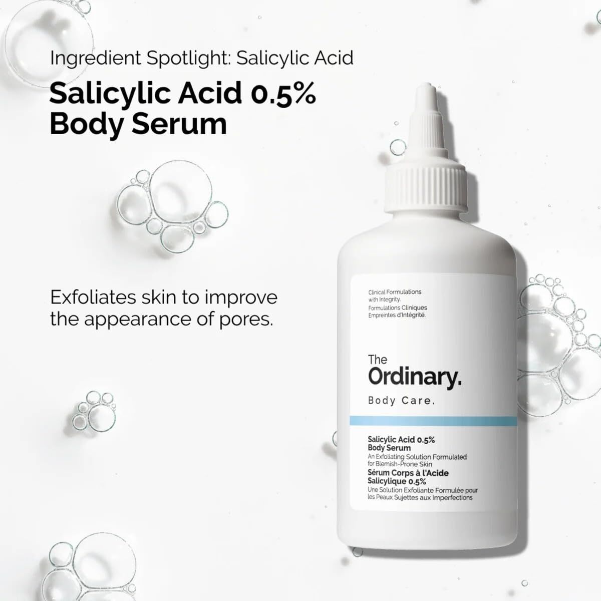 Body Lotion The Ordinary SALICYLIC ACID 0,5 % 240 ml hudplejeemballage