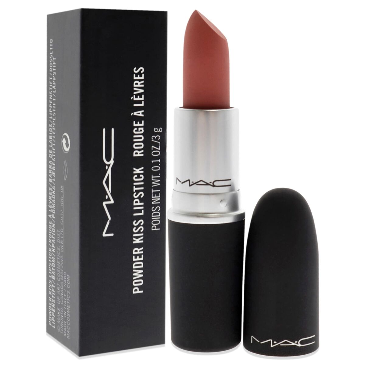 Læbestift Mac Powder Kiss Mull It Over 3 g makeup-emballage