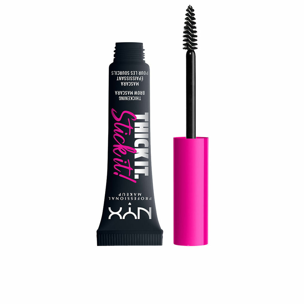 Øjenbrynsfarve NYX THICK IT. HOLD DET! sort produktemballage