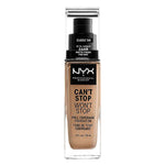Flydende make-up base kan ikke stoppe vil ikke stoppe NYX (30 ml) (30 ml) produktemballage