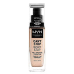 Flydende make-up base kan ikke stoppe vil ikke stoppe NYX (30 ml) (30 ml) produktemballage