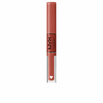 Flydende læbestift NYX Shine Loud Nº 4 Livsmål 3,4 ml 2-i-1 3,4 ml makeup-emballage