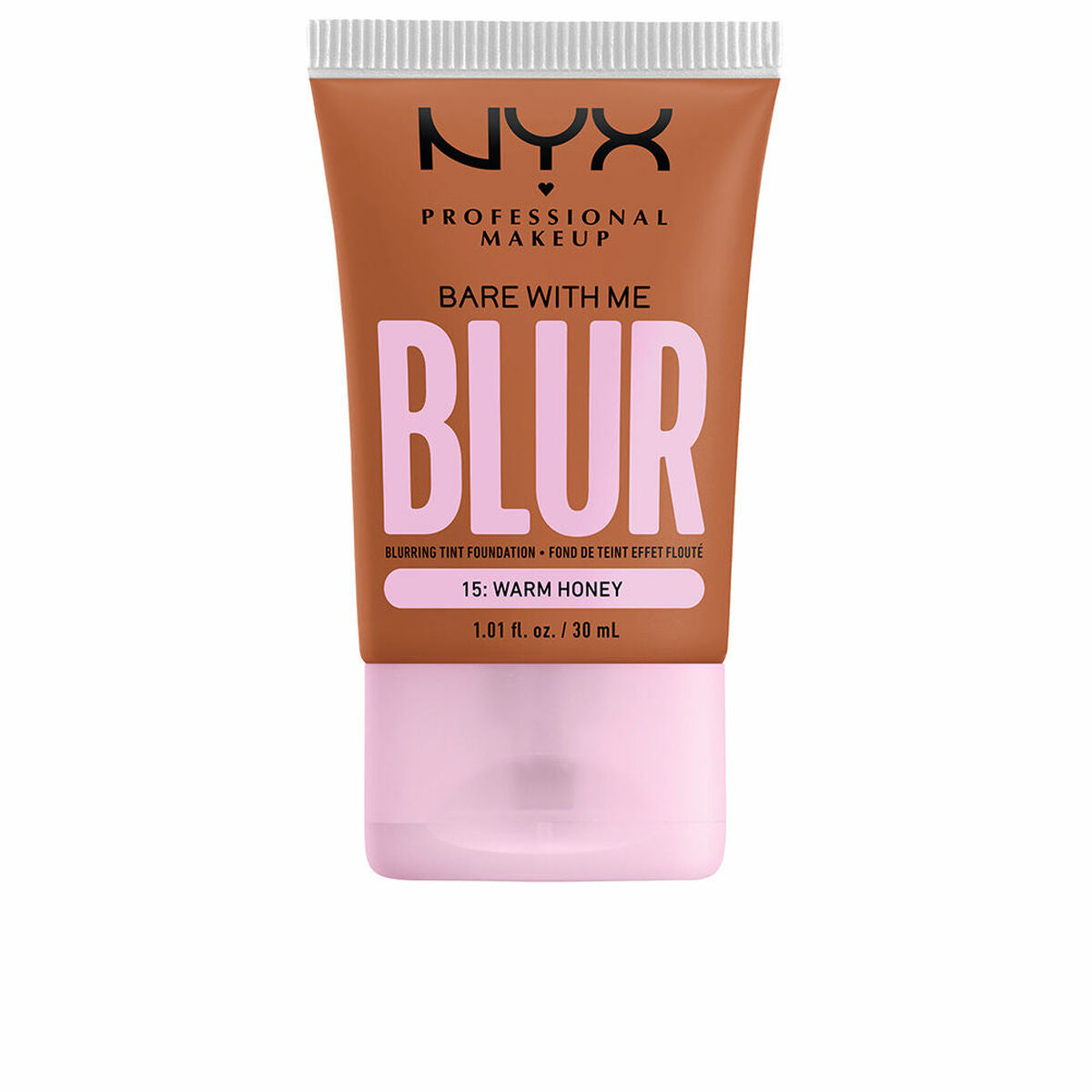 Creme Make-up Base NYX Bare With Me Blur Nº 15 Varm honning Nº 15-Warm Honning 30 ml produktemballage