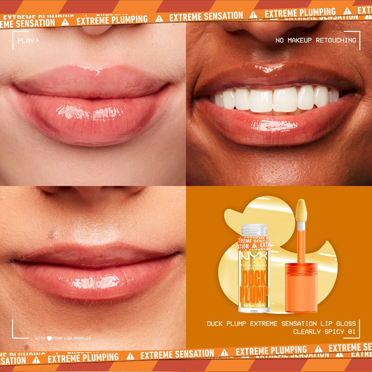 Lipgloss NYX Duck Plump Curly spicy 6,8 ml produktemballage 6,8 ml