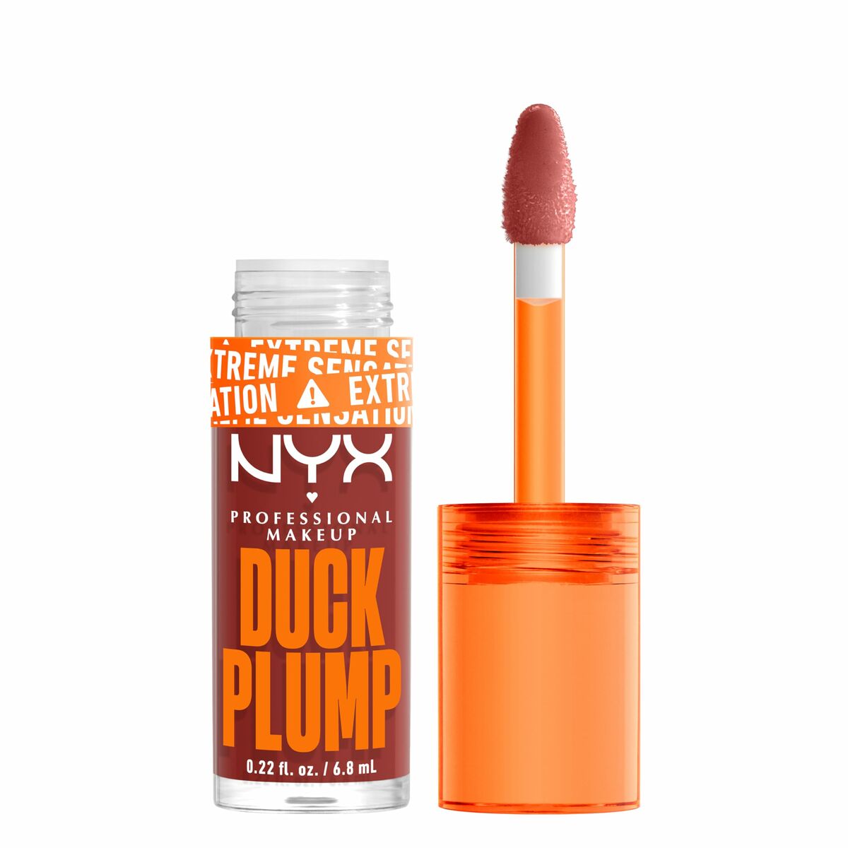 Læbeglans NYX Duck Plump Brick of time 6,8 ml produktemballage 6,8 ml