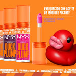 Læbeglans NYX Duck Plump Brick of time 6,8 ml produktemballage 6,8 ml