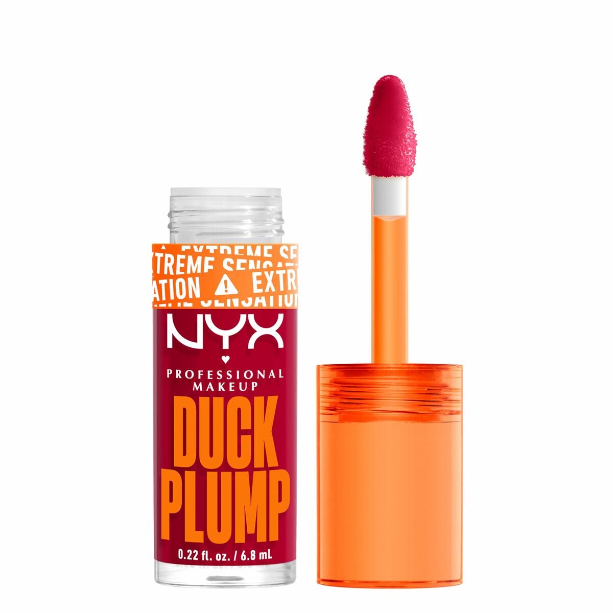 Læbeglans NYX Duck Plump Hall of flame 6,8 ml produktemballage 6,8 ml