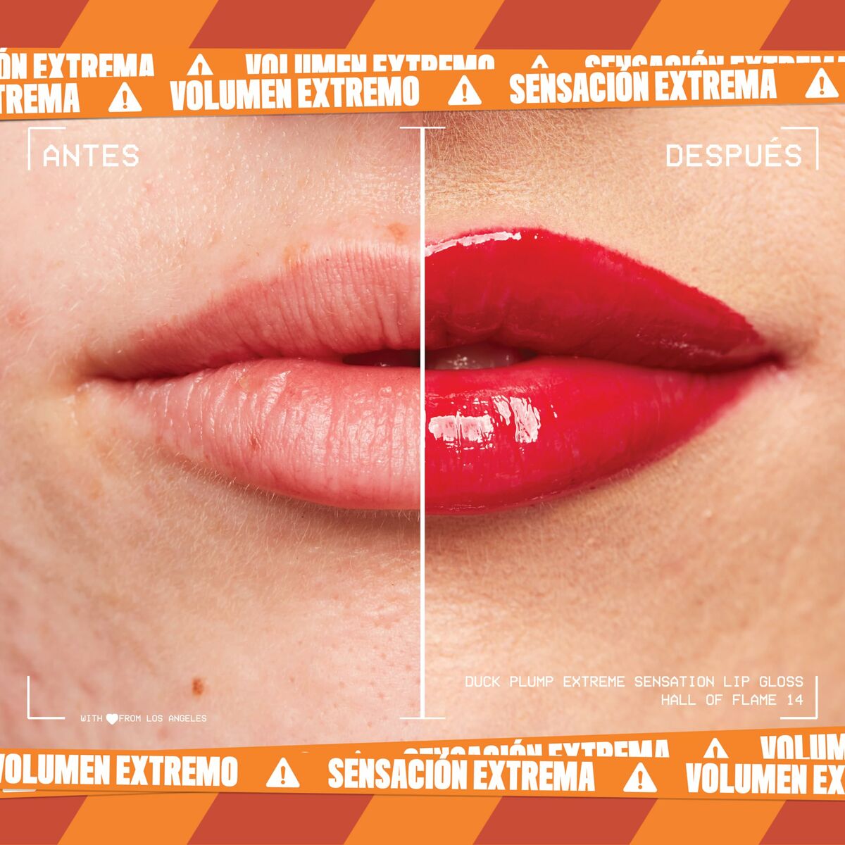 Læbeglans NYX Duck Plump Hall of flame 6,8 ml produktemballage 6,8 ml