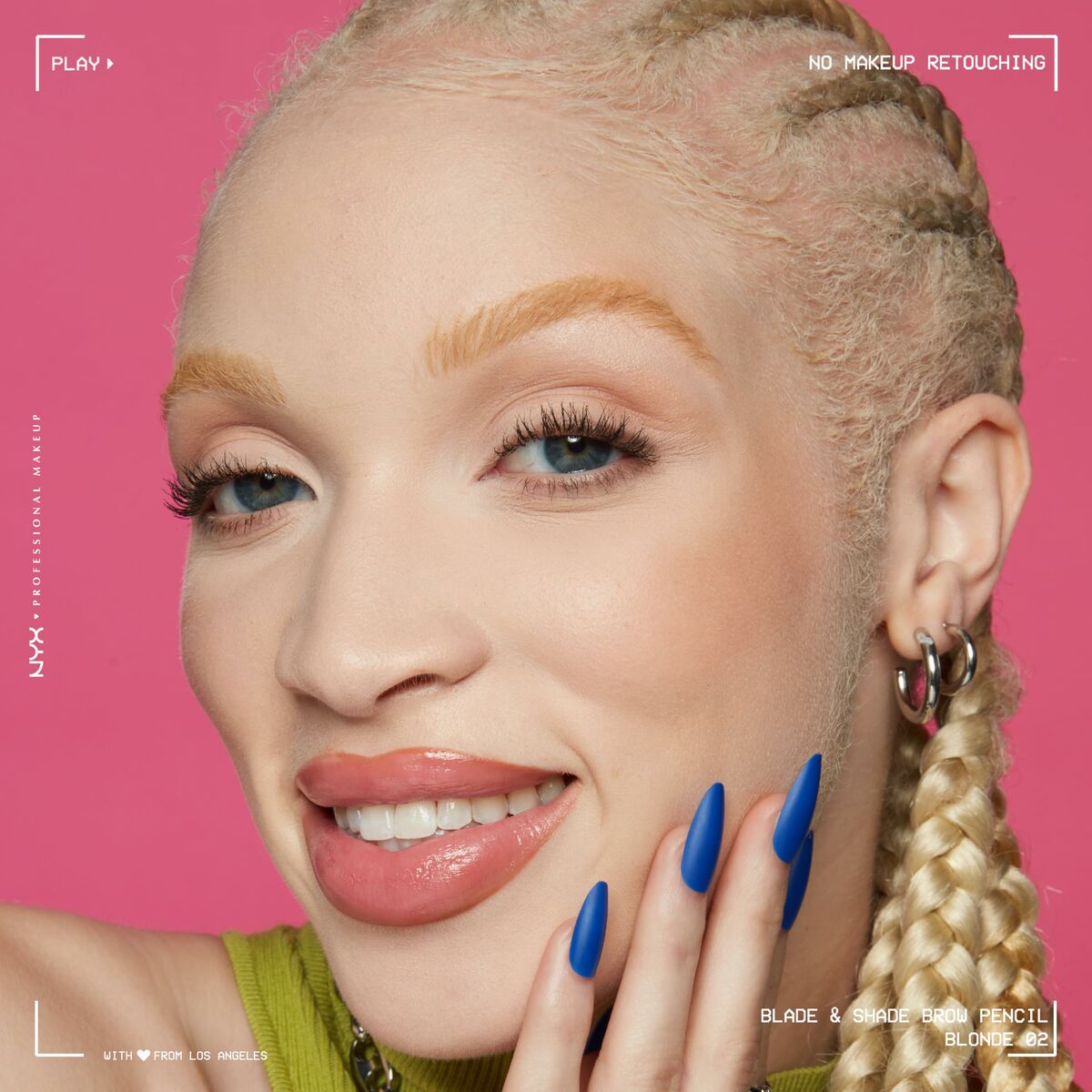 Øjenbrynsblyant NYX BLADE & SHADE NANO Nº 02 Blond produktemballage