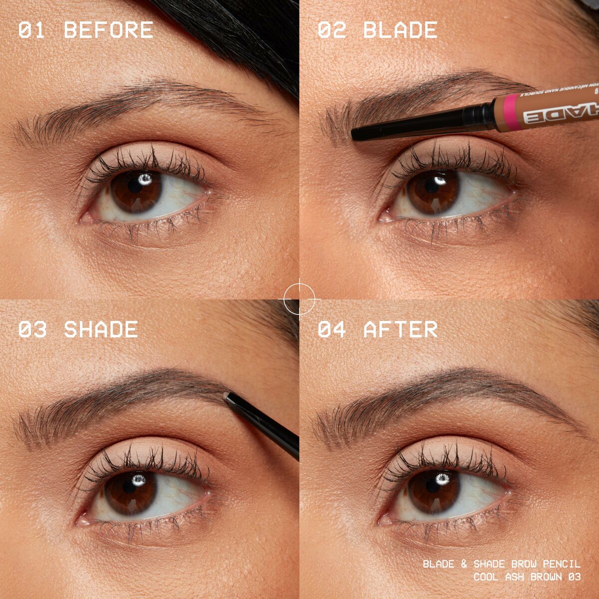 Øjenbrynsblyant NYX BLADE & SHADE NANO Nº 09-Brunette produktemballage