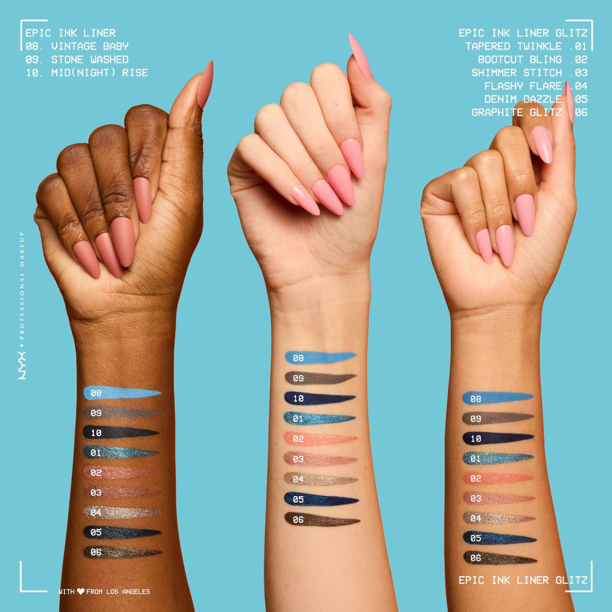 Make-up sæt NYX EPIC INK LINER GLITZ produktemballage