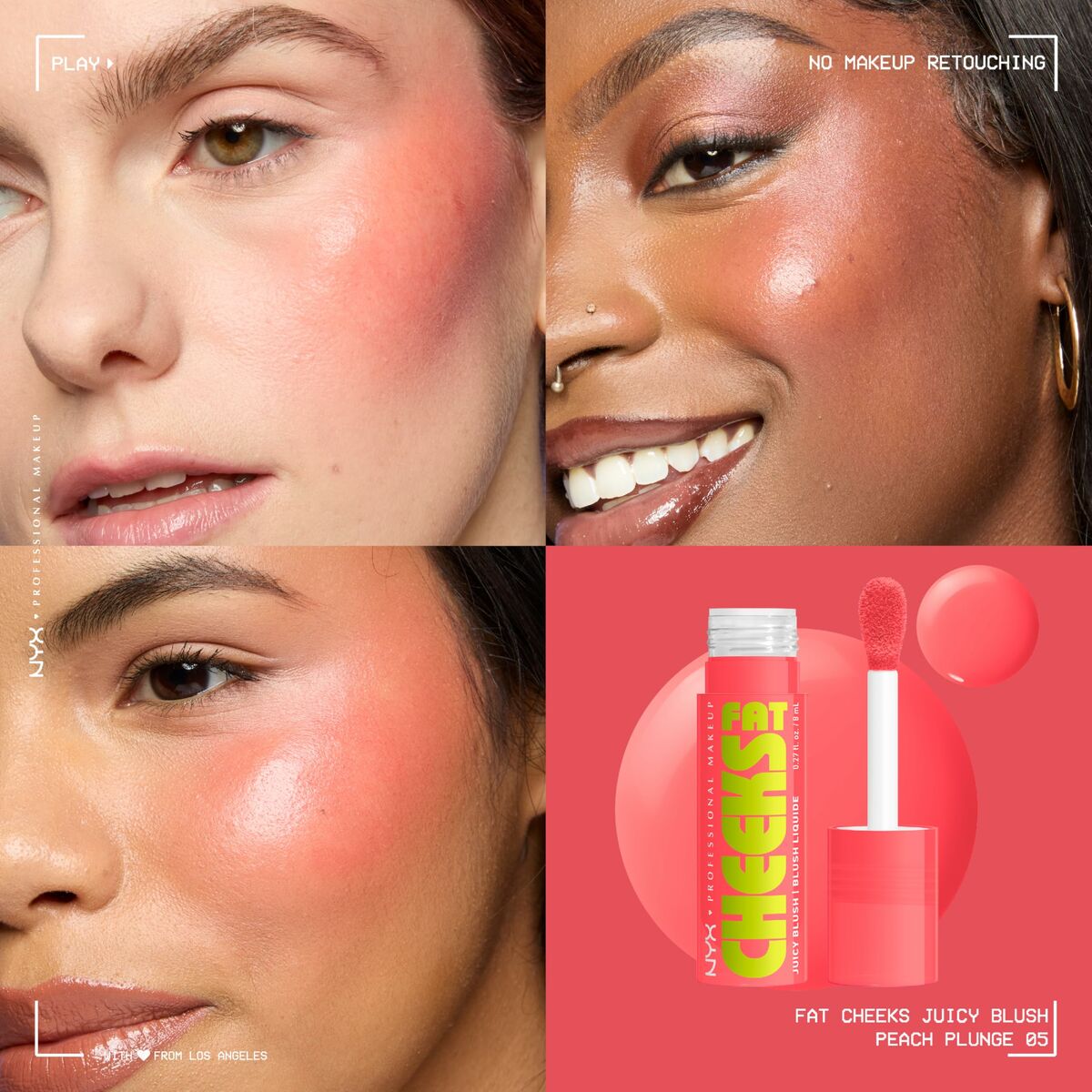 Make-up sæt NYX FAT CHEEKS til kvinder produktemballage