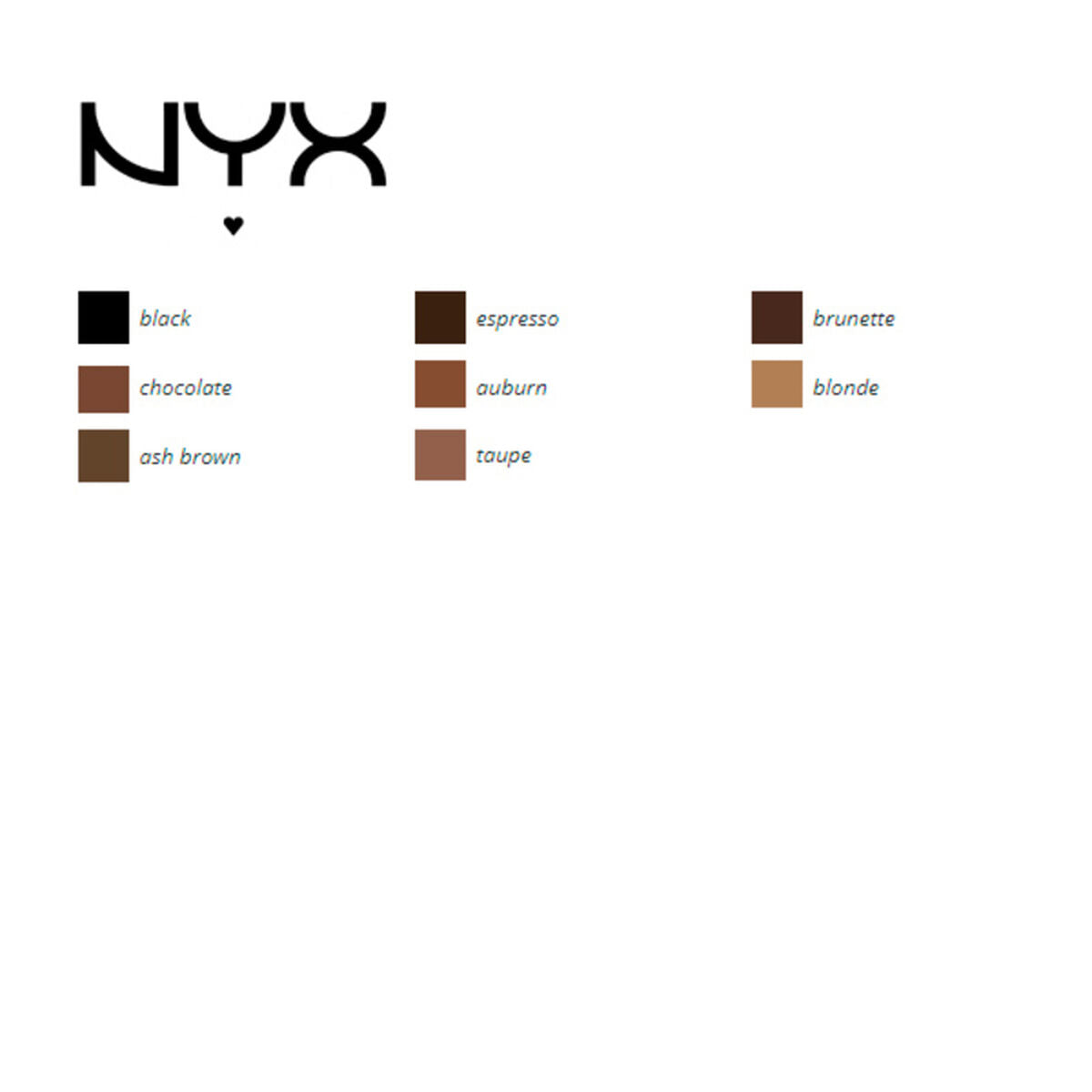 Øjenbrynsmake-up NYX 0,5 g 0,5 g produktemballage