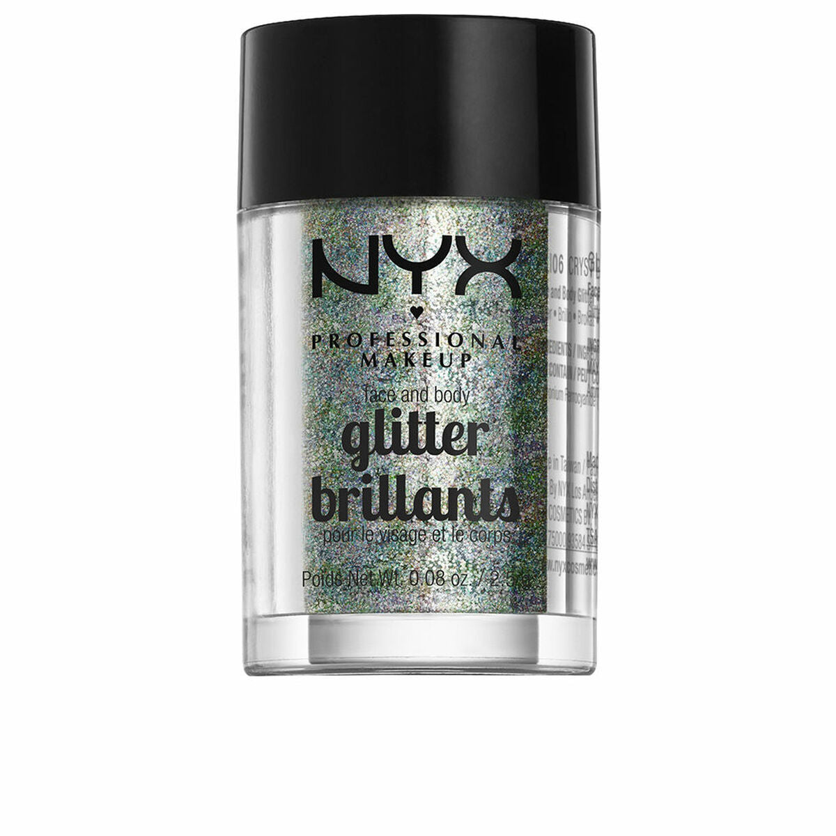 Glitter NYX Glitter Brillants Crystal 2,5 g 2,5 g produktemballage